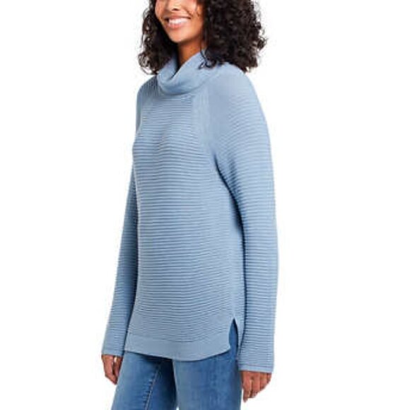 NEW Kenneth Cole Cowl Neck Tunic | Light Blue - Picture 4 of 7